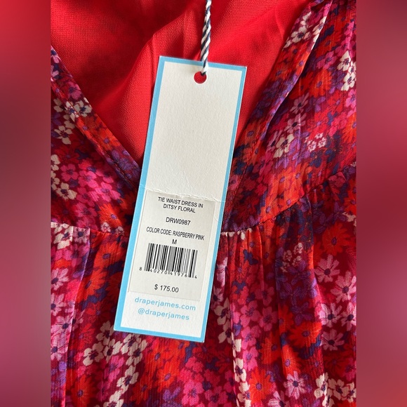 NWT Draper James Brandi Tie Waist Dress Ditsy Floral - Picture 7 of 9
